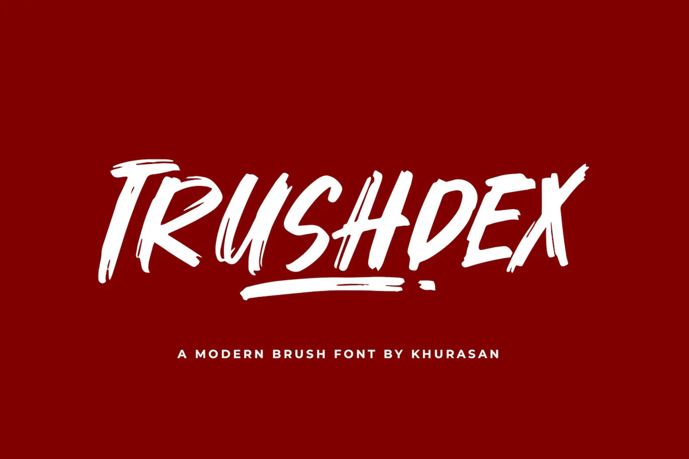 优雅而现代英文装饰字体 - Trushdex 设计字体 第1张