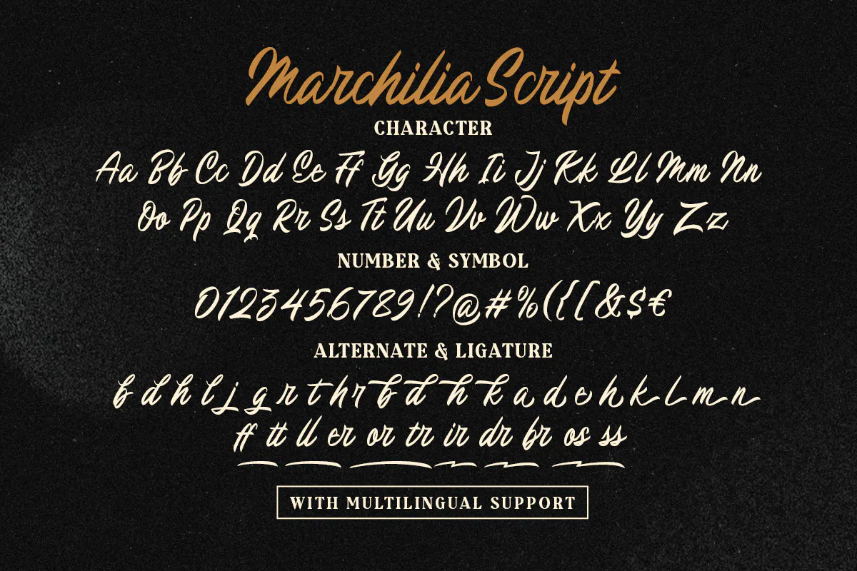 休闲风英文画笔字体 - The Marchilia 设计字体 第3张
