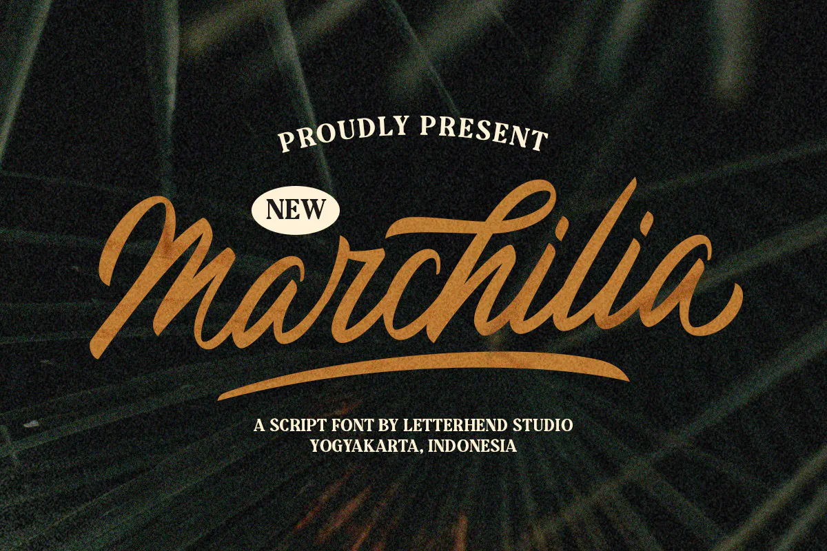 休闲风英文画笔字体 - The Marchilia 设计字体 第1张