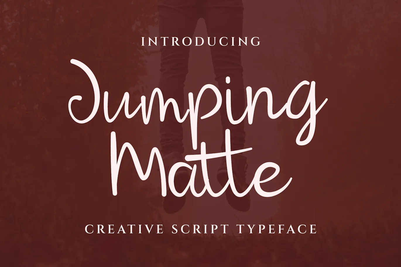 跳跃性手写脚本英文主题 - Jumping Matte Script Font