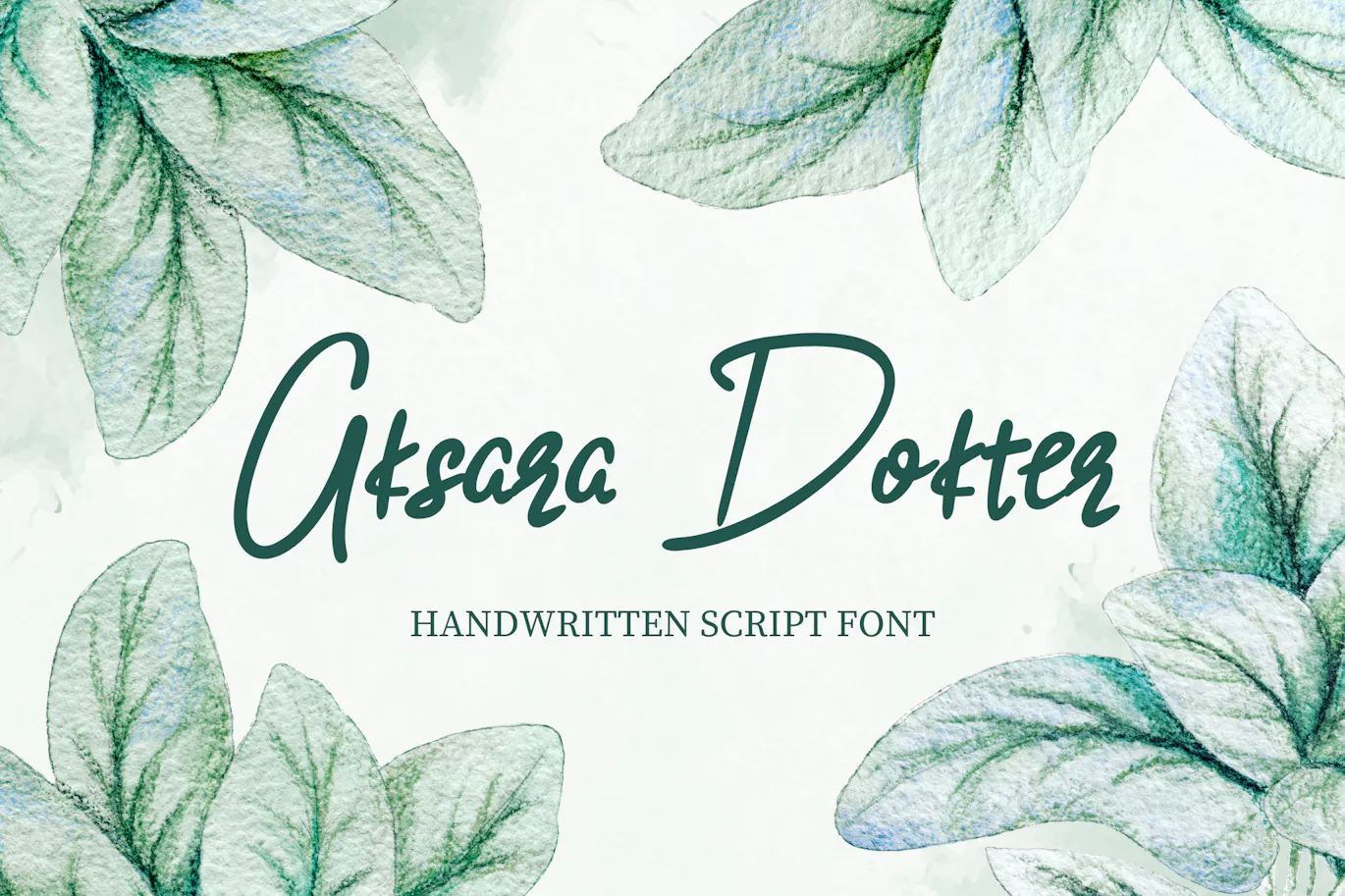 优质的手写装饰字体 - Aksara Dokter
