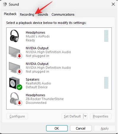 在Windows11上设置默认音频设备-3