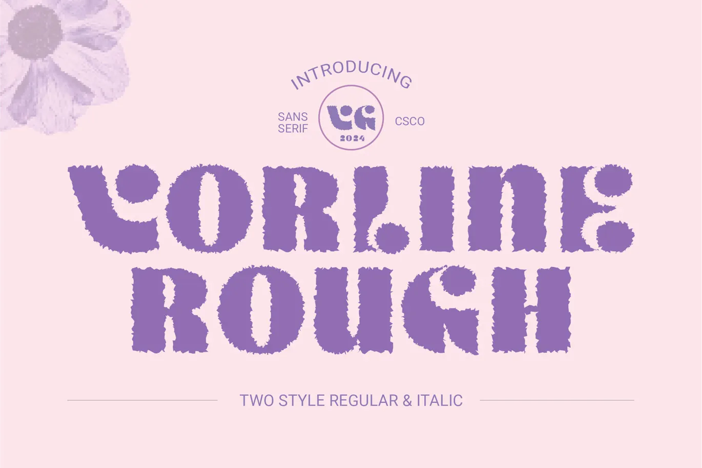 有趣俏皮复古粗糙边缘的英文装饰字体 - Vorline Rough