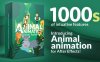 AE模板-创意有趣二维卡通动物角色动作绑定MG动画预设工具包V2 Animal Character Animation Explainer Toolkit