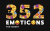 PR模板/AE模板-352个社交聊天可爱Emojis表情动画包 Emoticon – Animated Emojis Pack