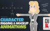 AE模板-高级二维卡通人物角色骨骼绑定动作MG动画 Character Rigging Mock Up Animations