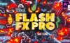 PR脚本预设-二维卡通游戏动漫火焰能量文字标题LOGO转场MG动画元素包 Flash FX Pro For Premiere