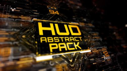 AE模板-500种未来科技感UI界面元素HUD图形动画 HUD Abstract Pack