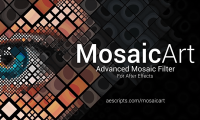 高级马赛克动态平铺视觉特效AE插件 MosaicArt v1.1.0 Win-汉化版