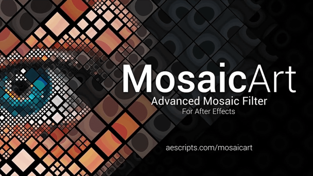 高级马赛克动态平铺视觉特效AE插件 MosaicArt v1.1.0 Win-汉化版